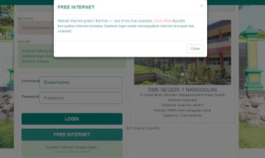 Login page Hotspot Mikrotik untuk sekolah